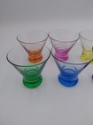 Set Of 6 Joyjolt Colored Stemless Martini Glasses 7oz - Used