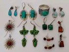 51 Pc Sterling Silver Jewelry Lot Diamonds Gemstones Cz Wearable 276g