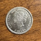 1858 Canada Silver 5 Cents Queen Victoria Vf Details - Cleaned