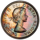 C033 Canada Prooflike Silver Confederation Dollar 1964  Pcgs Pc65  Km-58  Toned