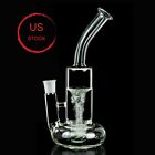 11 Inch Heavy Glass Bong Smoking Hookah Percolate Rotation Water Pipe 19mm Bowl