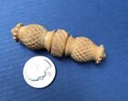 Victorian Antique Etui Needle Case Nicely Carved Tagua Nut Circa 1910 s