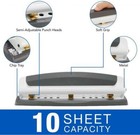     new     Swingline 10-sheets Precision Pro Desktop 2 Or 3-hole Punch Swi74037