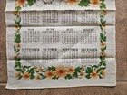 Vintage 1989 Calendar Wall Hanging Kitchen Tea Towel Cats Kittens Flowers Nos 