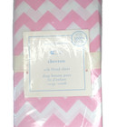 Pottery Barn Crib Sheet New Pink Chevron 100  Organic Cotton Fitted Nursery Baby