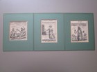 Three Old Master Engraving s C 1634  Indian Subjects  Nearly 400 Years Old