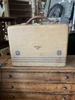 Antique Vintage Radio Detrola Portable  Deco Tweed Luggage Style As Is Untested
