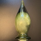 Empoli Olive Green Art Glass Bottle Stopper 6  Hand Blown Decanter Topper Only