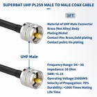 Rg8x Coax Cable 3ft Pl259 Male To Male Low Loss Waterproof Cb Ham Radio Antenna