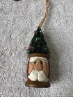 Lot Of 5 Primitive Folk Art Christmas Ornaments Santas Nice 