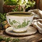 Vintage Ice Crackle Grazd Ceramic Flower Pot With Drainage Holes  4 33 Inch R   