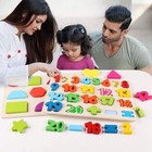 Wooden Puzzles For Toddlers Wooden Alphabet Number Shape Puzzle Toddler Learning