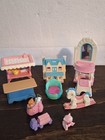 Lot Of Fisher Price Mattel Loving Family Baby Twin Nursery Furniture Doll House