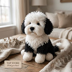 Old English Sheepdog Puppy Crochet Kit Diy Amigurumi Beginner Craft Set