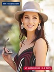 Aratlench Acrylic Pendant Necklace Earrings - Long Statement Leaf Charm Necklace