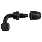Universal 8an 90 Degree Aluminum Full Flow Swivel Fitting Hose End Adapter Black