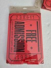 Rare 8 Vintage Hallmark Red Free Admission Tickets Party Invitations Cards Usa