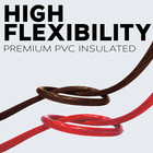 Best Connections 4ga 25ft Ea  Black red Translucent Car Power ground Wire 50ft