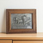 Vintage Frieling Zinn Pewter Wall Plaque 6 7  X 8 3   Goethe Quote Rustic Decor