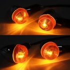 4x Motorcycle Turn Signal Blinker Indicator Light Amber Chrome Bullet Front Rear