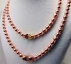 Large 8mm Genuine Copper Ball Chain Necklaces And or Bracelets    Chunky Beads