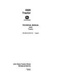 John Deere 4320 Row Crop Tractor Service Manual Repair Shop Technical Book