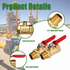 2pcs 3 8  Male Female Npt Brass Ball Valve For Water Pipe Fitting Air Compressor