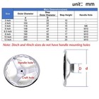 3 Inch  16 Inch Handwheel 3-spoke Machinery Round Iron Hand Wheels Chrome Plated