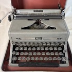 Vintage Royal Quiet Deluxe Black Portable Typewriter With Case