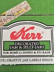 Vintage Case  12  Of Kerr Fruit Embossed Decorated 8 Oz Jelly jam Jars