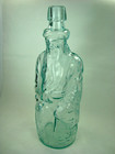 Antique 1876 H  Ricker   Son s Polland Spring Water  moses  Aqua Glass Bottle
