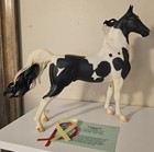 Retired Breyer Horse  1141 Black   White American Saddlebred Stallion W Nan Card