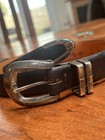 Nice  Bgm Bg Mudd Sterling Silver Bison Belt Buckle Gold Accent Size 38