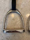 Black Stirrup Leathers And Irons  Great Condition  60  Leathers