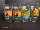 Vintage Mcdonalds Camp Snoopy Peanuts Collector Drinking Glasses Set Of 4