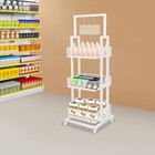 Retail Display Stand  Storage Shelf With Wheels Store Display Shelving Organizer