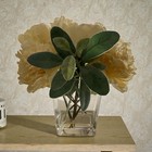 Silk Artificial Flower Arrangement Cube Glass Vase Acrylic Water