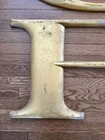 2 Early 1900s Antique Cast Metal Sign Architectural Store Letters 36x19  Gold