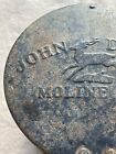 Antique John Deere Moline Ill Cast Iron Corn Planter Seed Box   Lid Farm Sign