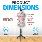 Mannequin - Adjustable Height Durable Foam And Canvas Construction  Wooden Base 