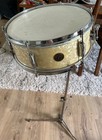 Gretsch Dixieland Snare Drum Round Badge White Marine Pearl 14 X 5 5    Model 4105