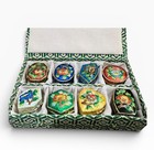 Vintage Chinese Export Cloisonn   Enamel Mini Trinket pill Box Set  8-piece 