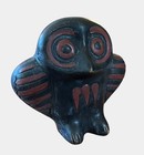 Antique Mcm Hand Crafted Folk Art South American Ceramic Owl 6 