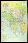 Vintage Map Of The Balkans Greece Yugoslavia Romania Hungary Balkan States 1940s