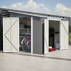 8 x6  Metal Outdoor Storage Shed Large Garden Tool Shed W floor Kit   3 Doors
