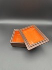 Vintage 1977 Holland Mold Keepsake Trinket Box Brown   Orange Home Decor