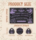 Wooden Ouija Board W Planchette Spirit Guidance Gothic Style W Guide   Box 