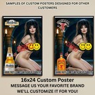 Sexy Pinup Girl Custom Alcohol Poster Any Beer Whiskey Tequila Vodka Brand  188