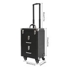 Rolling Makeup Train Case Salon Cosmetic Trolley Organizer Box Makeup Trolley