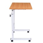 Adjustable Height Laptop Desk Rolling Bedside Table Computer Over Bed Standing